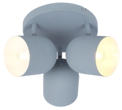 Lampa Sufitowa Żyrandol Plafon E27 Szary MAT