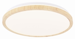 Lampa Sufitowa Żyrandol Plafon 36W LED BIAŁO Drewniany 4000K