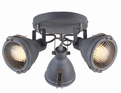 Lampa Sufitowa Żyrandol Plafon E14 Szary