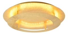 Lampa Sufitowa Żyrandol Plafon 50 LED 3000K Złoty
