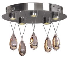 Lampa Sufitowa Żyrandol Plafon LED Chrom