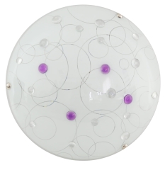 Lampa Sufitowa Żyrandol Plafon LED 6500K Fioletowy