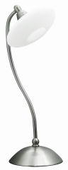 Lampa G9 Satyna-Nikiel BIAŁE SZKŁO