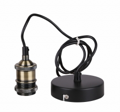 ZAWIESIE DO Lampa Wisząca Żyrandol U TILA E27 Czarny Patyna
