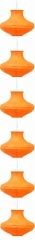 Lampa Wisząca Żyrandol 6 PAPIEROWY ŚR.25 ORANGE E-14