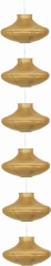 Lampa Wisząca Żyrandol 6 PAPIEROWY ŚR.25 CAPPUCINO E-14