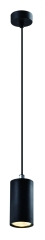 Lampa Wisząca Żyrandol Czarny 2 gu10 Klosz 10cm Czarny