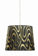 Lampa Wisząca Żyrandol 26 E27 CZARNO-Złoty