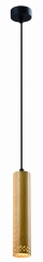 Lampa Wisząca Żyrandol Czarny 2 gu10 Klosz 25cm Drewniany