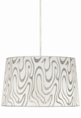 Lampa Wisząca Żyrandol 40 E27 BIAŁO-Srebrny