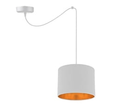 Lampa Wisząca Żyrandol Biały E27 abażur Biały