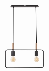 Lampa Wisząca Żyrandol E27 Czarny