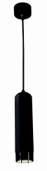 Lampa Wisząca Żyrandol Tuba GU10 6 3 25 Czarny