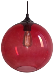 Lampa Wisząca Żyrandol E N 25 E27 Czerwony