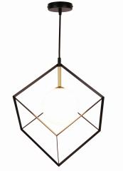 Lampa Wisząca Żyrandol Czarny Złoty 120x20x20