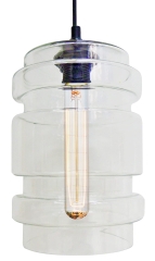 Lampa Wisząca ŻyrandolE27 Klosz Bezbarwny ŻARÓWKA