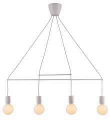 Lampa Wisząca Żyrandol E27 Biały Matowy