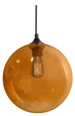 Lampa Wisząca Żyrandol 25 E27 BURSZTYNOWY ŻARÓWKA