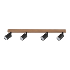 TOP WOOD Czarna Lampa Sufitowa Wisząca Żyrandol