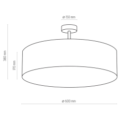RONDO Beżowa Lampa Sufitowa Wisząca Żyrandol