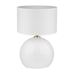 PALLA Biała Lampka Nocna Lampa Stołowa Biurkowa