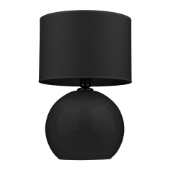PALLA Czarna Lampka Nocna Lampa Stołowa Biurkowa