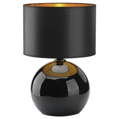 PALLA Czarna Złota Lampka Nocna Lampa Stołowa Biurkowa