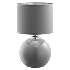 PALLA SMALL GRAY SILVER Lampka Nocna Lampa Stołowa Biurkowa