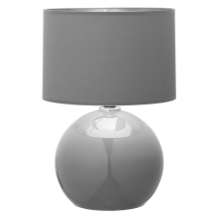 PALLA GRAY SILVER Lampka Nocna Lampa Stołowa Biurkowa