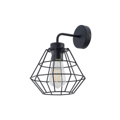 DIAMOND Czarna Lampa Ścienna Kinkiet Spot
