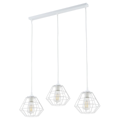 DIAMOND Biała Lampa Wisząca Żyrandol Listwa
