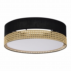 BOHO-PAGLIA Czarna Lampa Sufitowa Wisząca Żyrandol