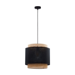 BOHO Czarna Lampa Wisząca Żyrandol