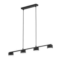 DALLAS Czarna Lampa Wisząca Żyrandol
