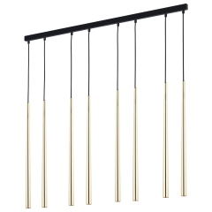 PIANO Złota Lampa Wisząca Żyrandol 8 PŁ