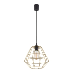 DIAMOND Czarna Złota Lampa Wisząca Żyrandol D