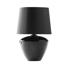 FIORD Czarna Lampka Nocna Lampa Stołowa Biurkowa
