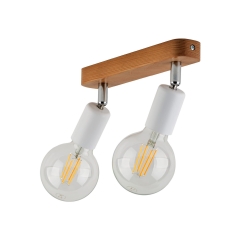 SIMPLY WOOD Lampa Sufitowa Wisząca Żyrandol Biała