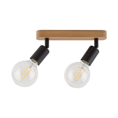 SIMPLY WOOD Lampa Sufitowa Wisząca Żyrandol Czarna