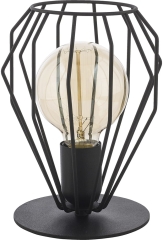 BRYLANT Czarna Lampka Nocna Lampa Stołowa Biurkowa