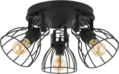 ALANO Czarna Lampa Sufitowa Wisząca Żyrandol KOŁO