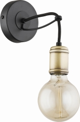 QUALLE Lampa Ścienna Kinkiet Spot CZARNO PATYNOWY