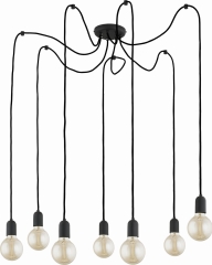 QUALLE Czarna Lampa Wisząca Żyrandol