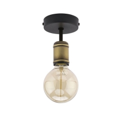 RETRO Lampa Sufitowa Wisząca Żyrandol Czarna PATYNA
