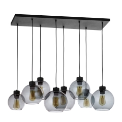 CUBUS Szara Lampa Wisząca Żyrandol 8 PŁ