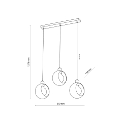 CYKLOP Lampa Wisząca Żyrandol BI PAT Listwa