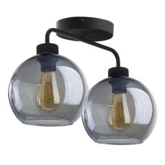 BARI Lampa Sufitowa Wisząca Żyrandol Szara