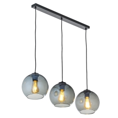 CUBUS Szara Lampa Wisząca Żyrandol Listwa