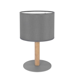 DEVA Szara Lampka Nocna Lampa Stołowa Biurkowa