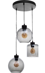 SINTRA Lampa Wisząca Żyrandol Czarna KOŁO